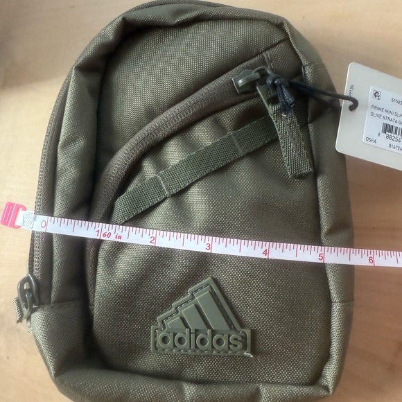 New Adidas Olive Green Khaki Mini Backpack - Picture 4 of 6